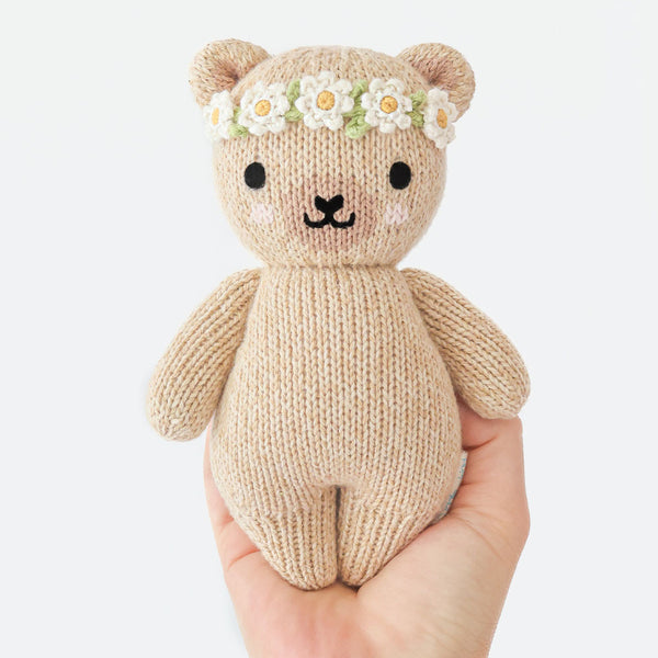 baby honey bear | ivory floral