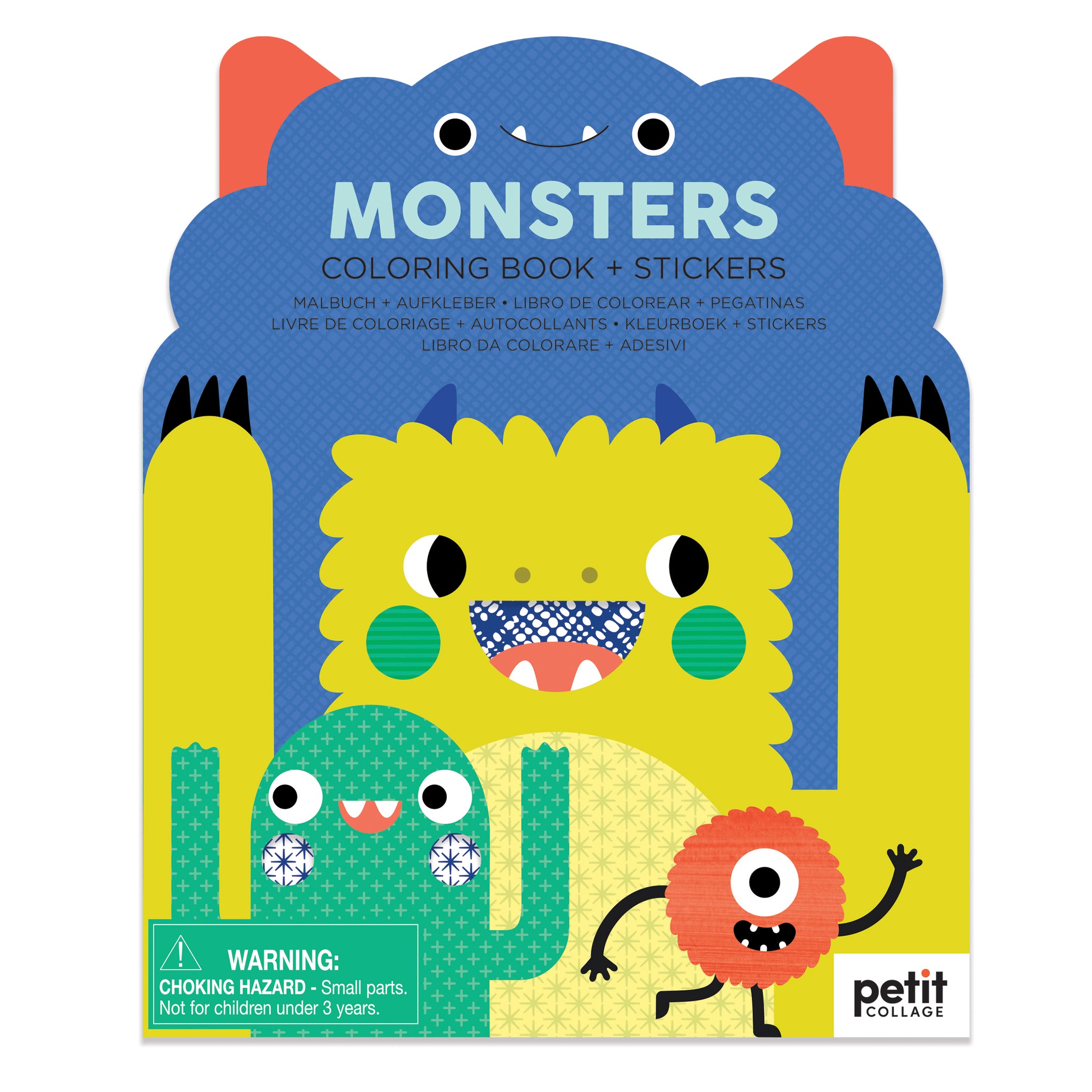 coloring book with stickers | monsters