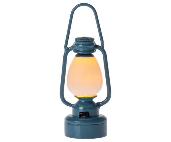 vintage lantern | mouse - blue
