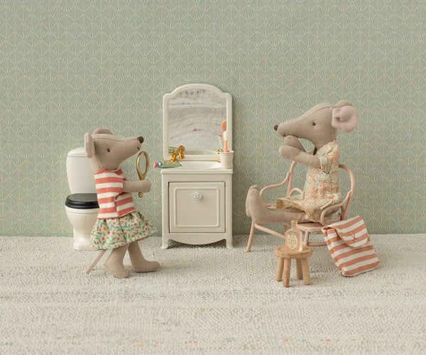 mouse | toothbrush set in bag - blue stripe