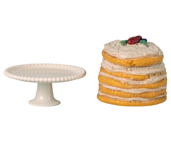 mouse | party cake and cake stand - off white