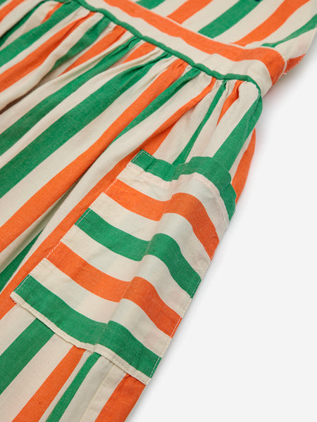 woven dress | vertical stripes