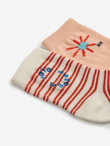 baby short socks pack | sun - light pink