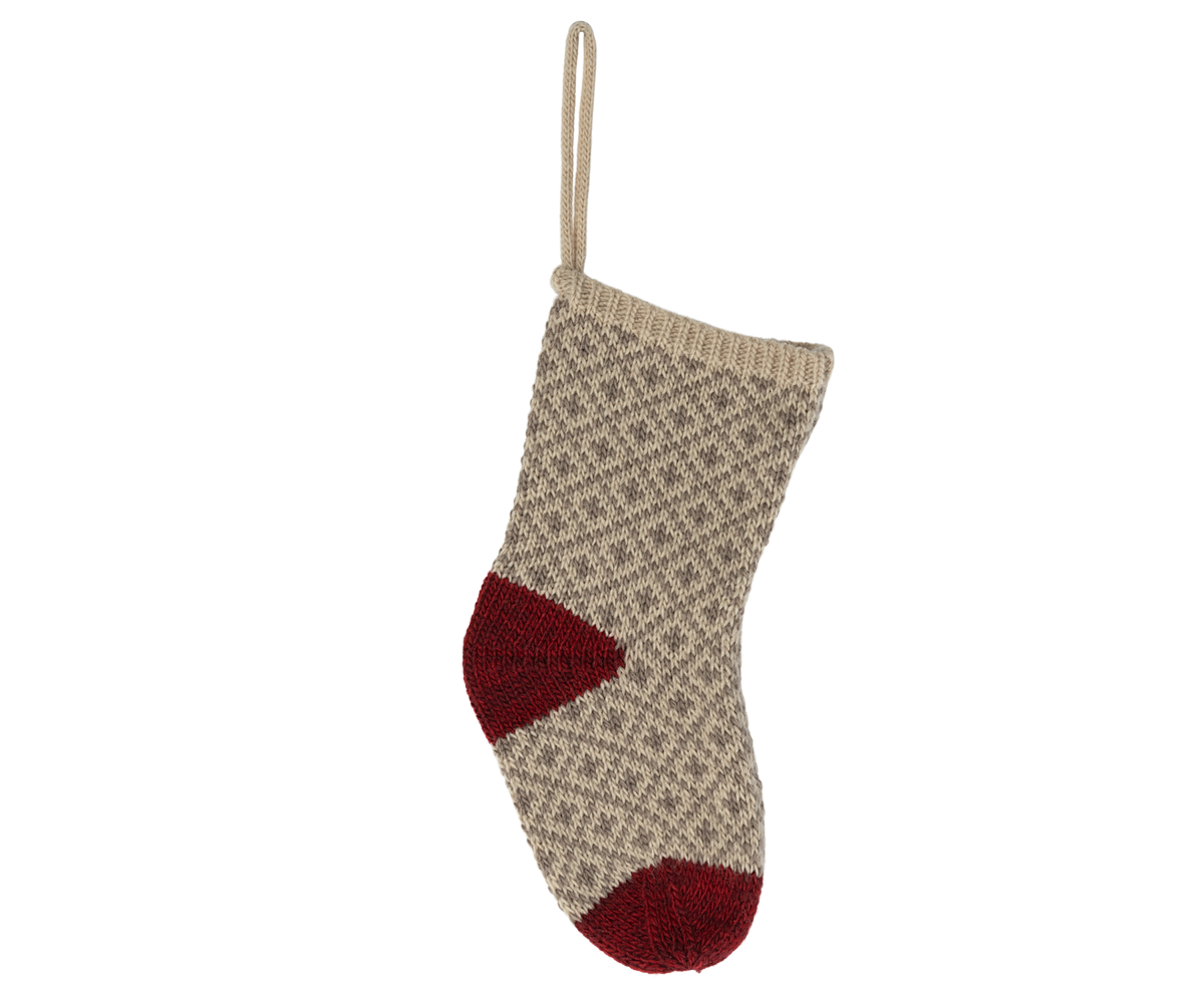 christmas stocking - soft grey