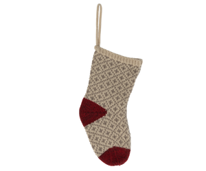 christmas stocking - soft grey