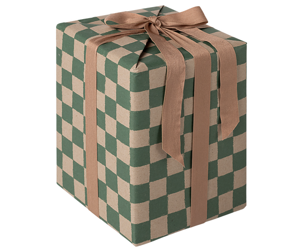 gift wrap | checker - green 10m (local only)