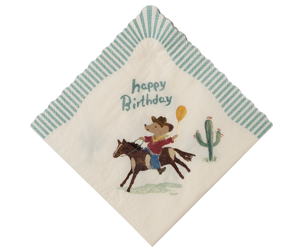 napkin | happy birthday - cowboy