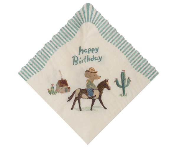 napkin | happy birthday - cowboy