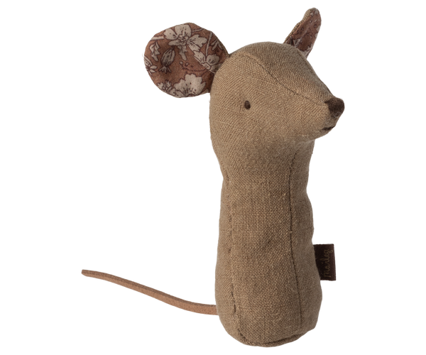 lullaby friends | mouse rattle - light umber