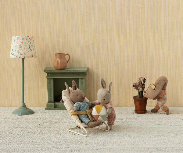 micro | bunny - brown + dusty rose knitted suit