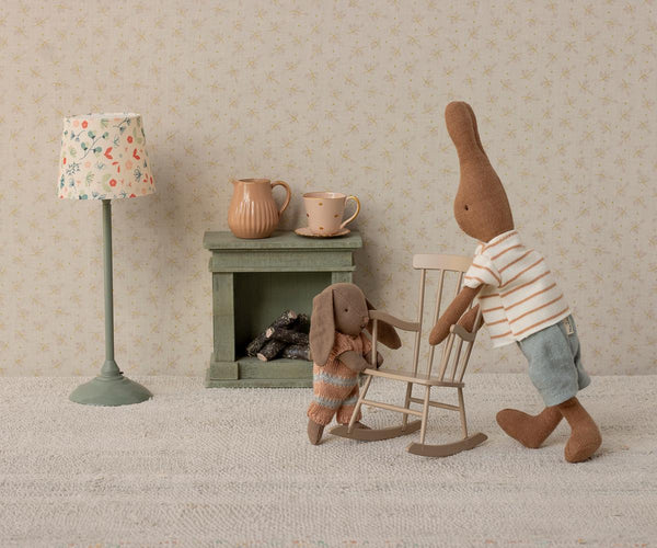 micro | bunny - brown + dusty rose knitted suit