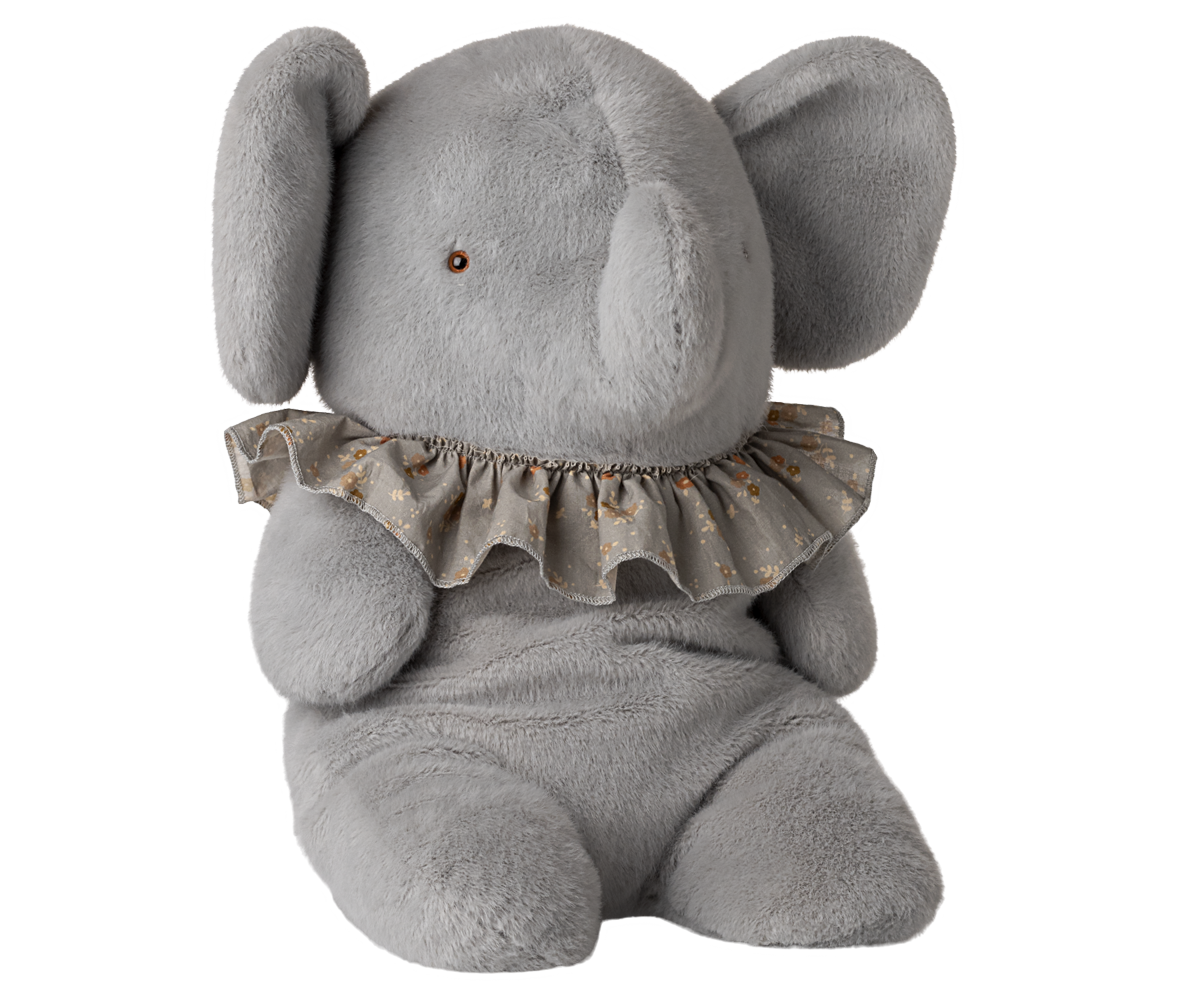 plush elephant | big - blue/grey