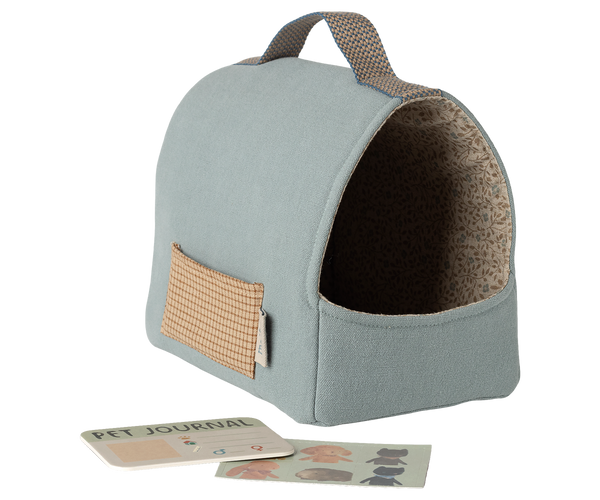 pet carrier | dusty blue