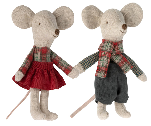 little brother and sister | winter mice twins