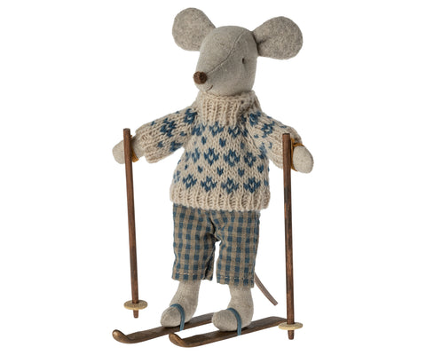 dad | winter mouse with ski set
