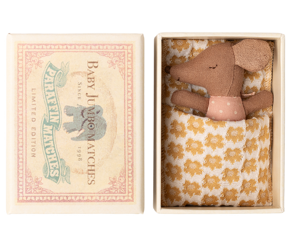 baby mouse | sleepy/wakey in matchbox - rose
