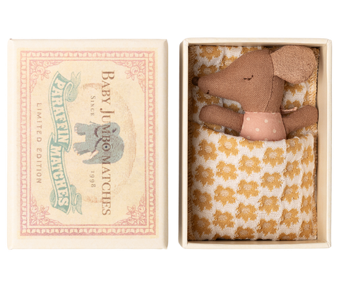 baby mouse | sleepy/wakey in matchbox - rose