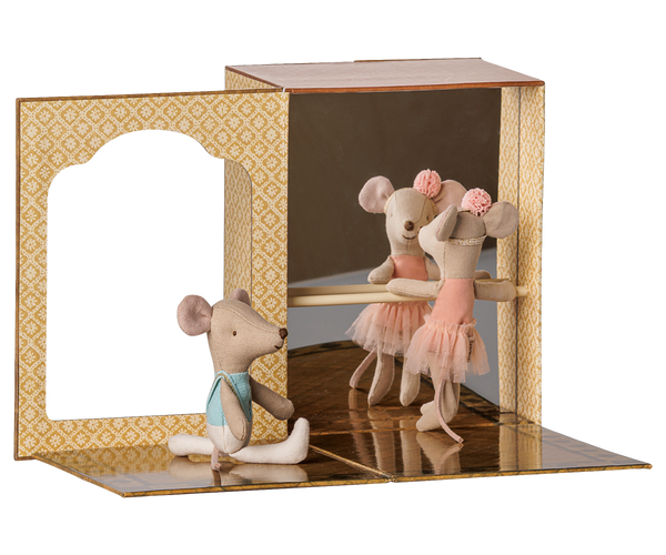 little sister and brother mouse | ballet mice in dance studio (new!)