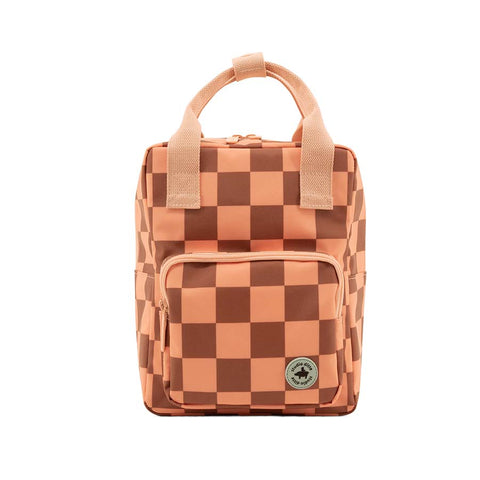 small backpack | blocks pink-brown
