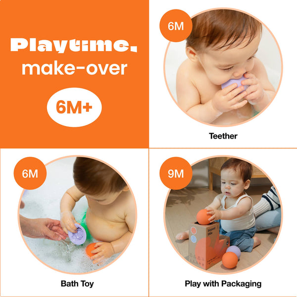 montessori-inspired L shaped box | b is for ball® - 3-ball set