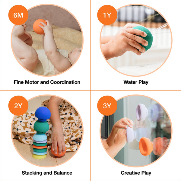 montessori-inspired L shaped box | b is for ball® - 3-ball set
