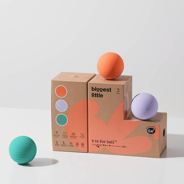 montessori-inspired L shaped box | b is for ball® - 3-ball set