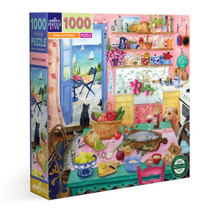 1000 piece puzzle | pink kitchen