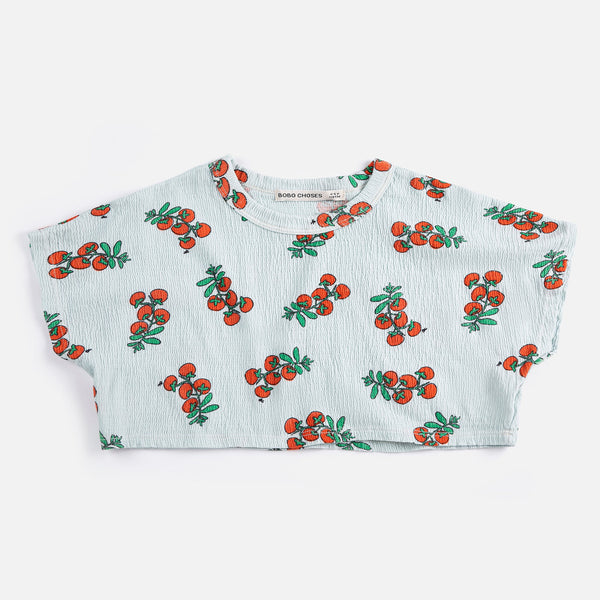 cropped t-shirt | juicy tomatoes all over