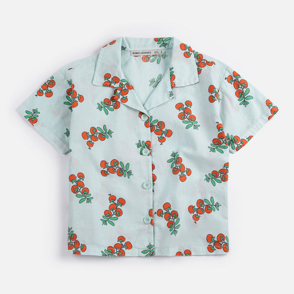 woven shirt | juicy tomatoes all over