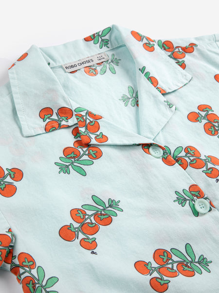 woven shirt | juicy tomatoes all over