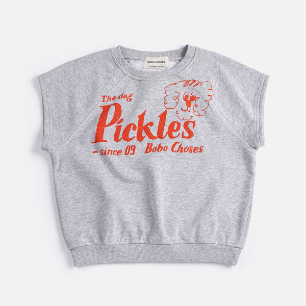 sleeveless sweatshirt | pickles the dog