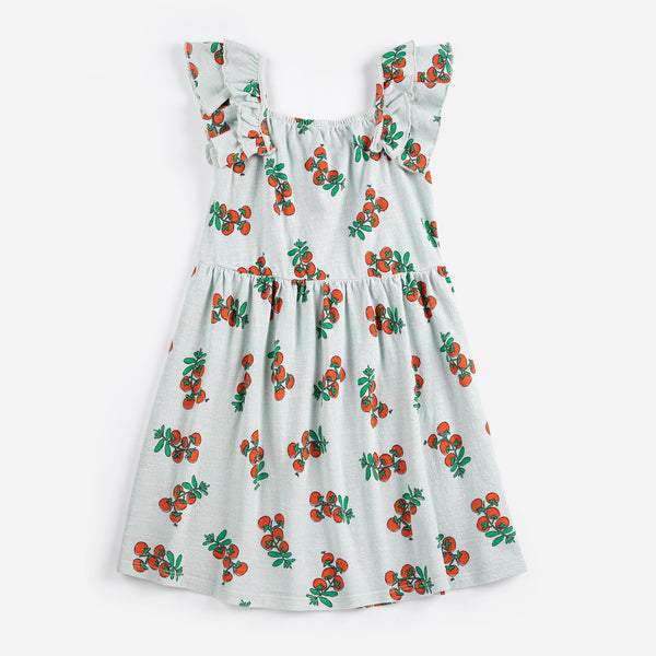 ruffled dress | juicy tomatoes all over