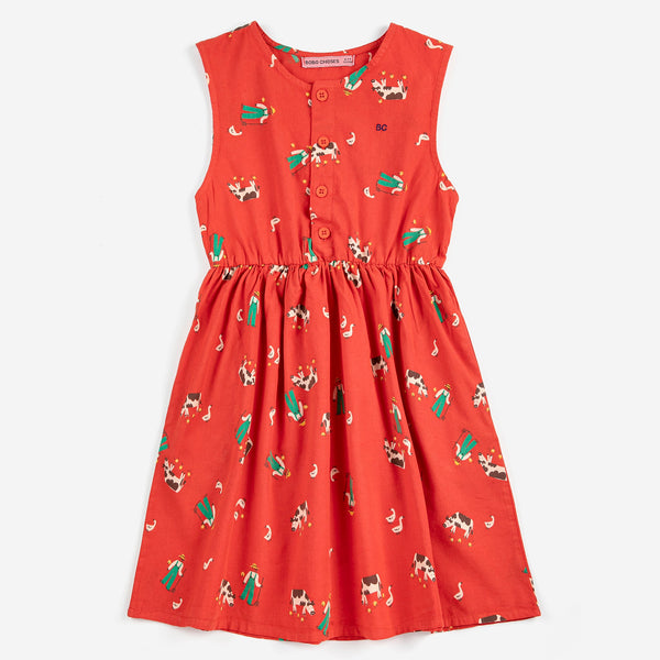 woven dress | farm adventure all over