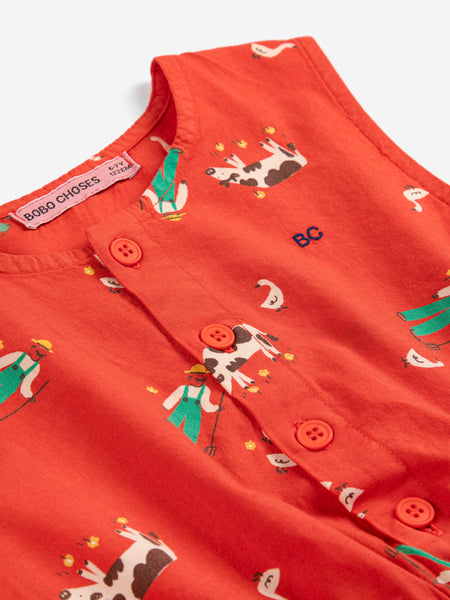 woven dress | farm adventure all over