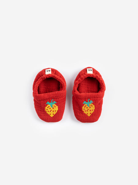 baby slippers | strawberry
