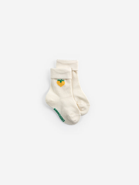 baby short socks pack x2 | pixel strawberry