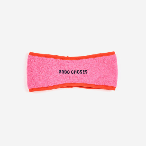 polar fleece headband | bobo choses - pink