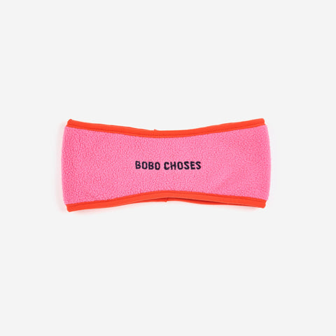 polar fleece headband | bobo choses - pink