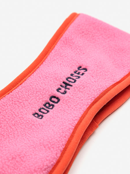 polar fleece headband | bobo choses - pink