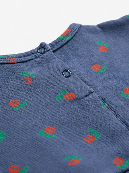 baby fleece dress | stamp bloom all over