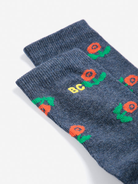 short socks | stamp bloom all over
