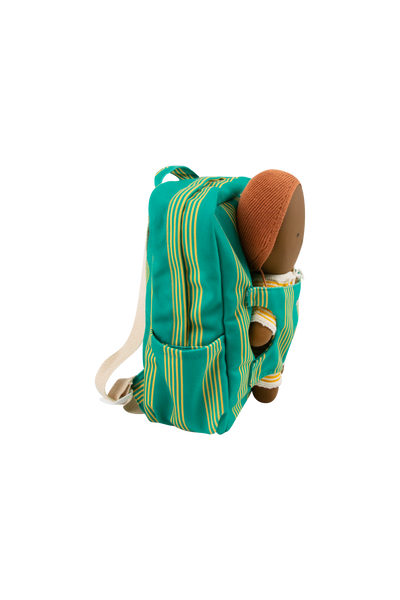 gommu | big striped backpack - green