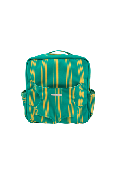 gommu | big striped backpack - green