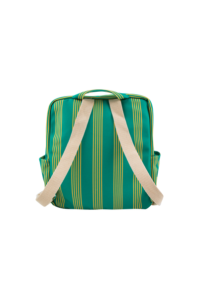 gommu | big striped backpack - green