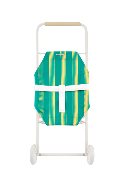 gommu | big striped stroller - green