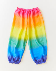 silk pants | rainbow