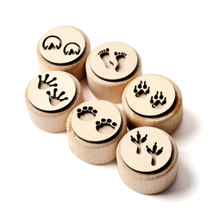wooden dough stampers | animal tracks