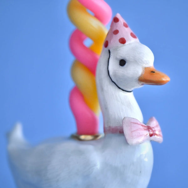 cake topper | pink goose