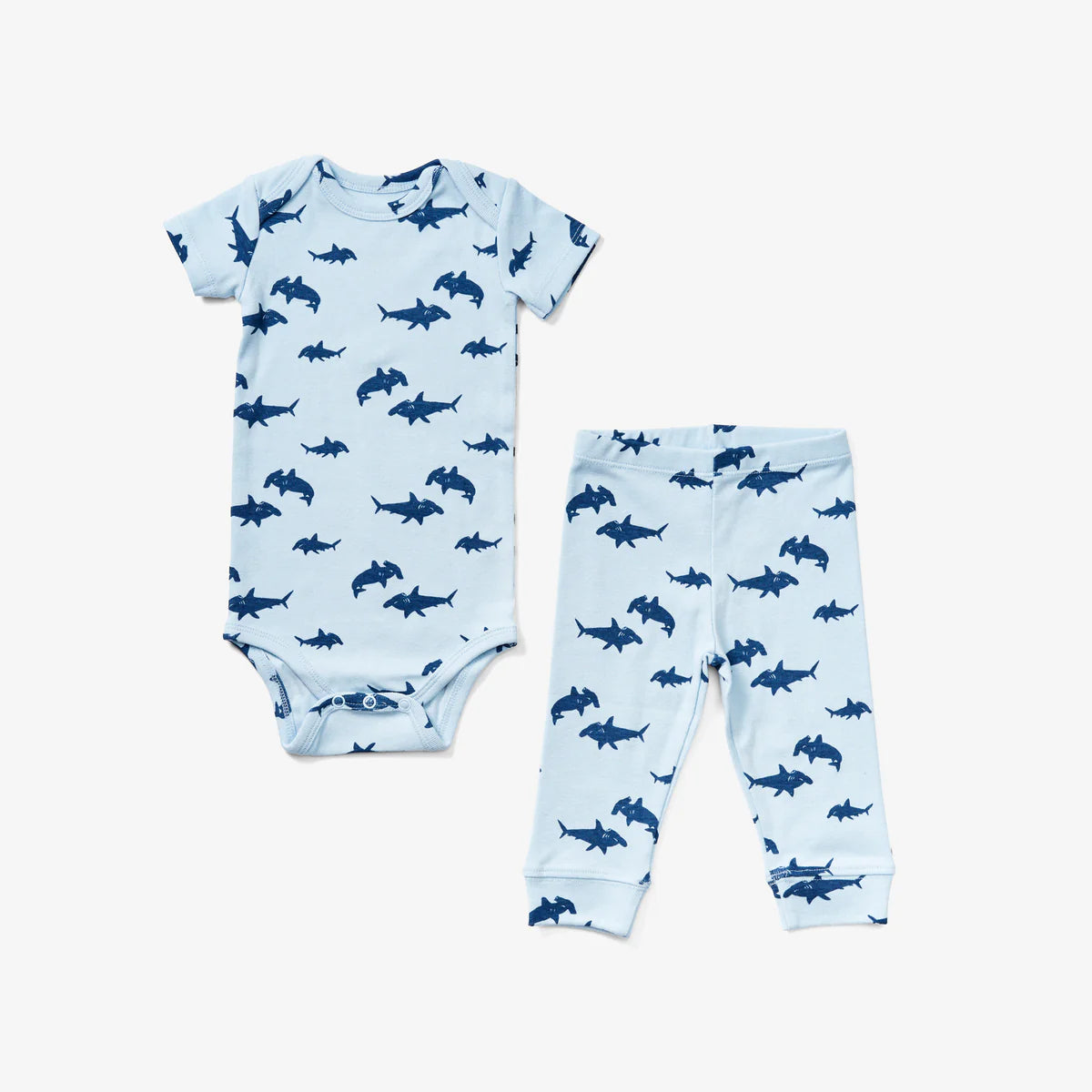 onesie + pant set | shark - denim