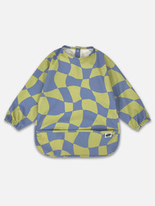 smock bib | green checkers